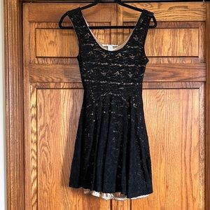 American Rag Dress-Size Medium-Color is Black lace with Gold/Champagne lining